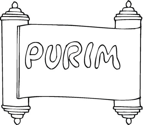 Purim  Coloring page