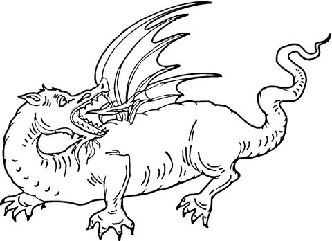 Red Dragon  Coloring page