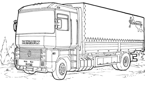 Renault Magnum  Coloring page