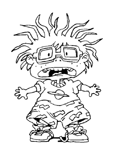 Scared Chuckie  Coloring page