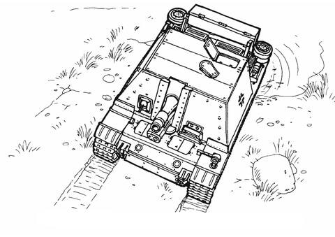Sturmpanzer heavy assault gun Coloring page