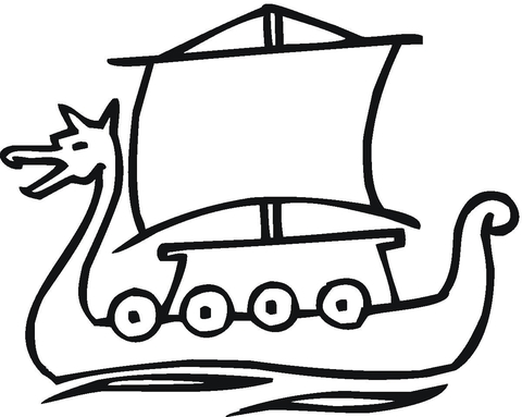 Ship Of The Vikings  Coloring page