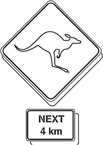 Sign On The Road  Coloring page