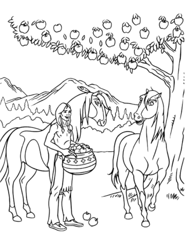 Some Apples for Spirit and Rain  Coloring page
