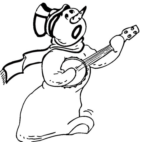 Song for Snowlady  Coloring page