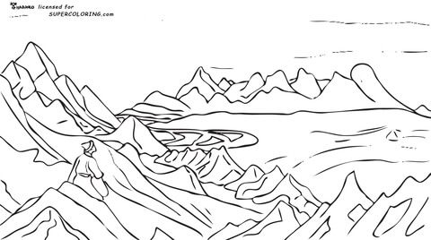 Song Of Shambhala By Nicholas Roerich  Coloring page