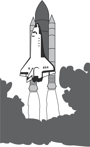 Space Shuttle Launch  Coloring page