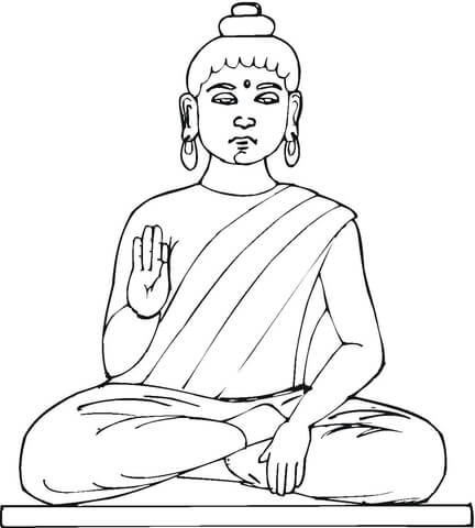 Statue Of Buddha Coloring page