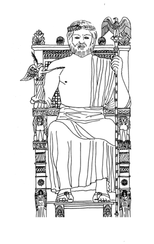 Statue Of Olympian Zeus  Coloring page