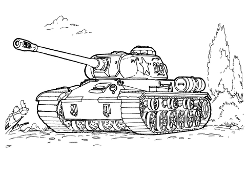 IS-3 heavy tank Coloring page