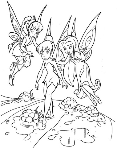 Teaching Tinkerbell  Coloring page