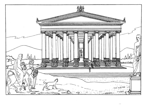 Temple Of Artemis At Ephesus  Coloring page