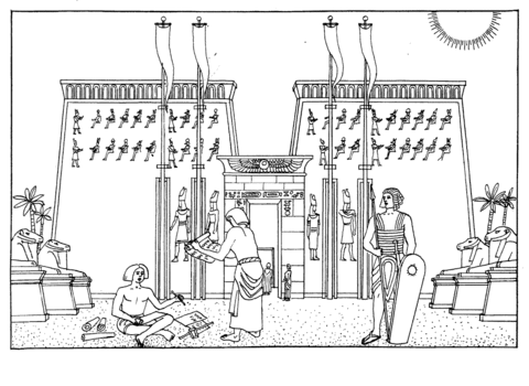 Temple Of Khonsu  Coloring page