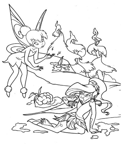 Fairy in mud Coloring page