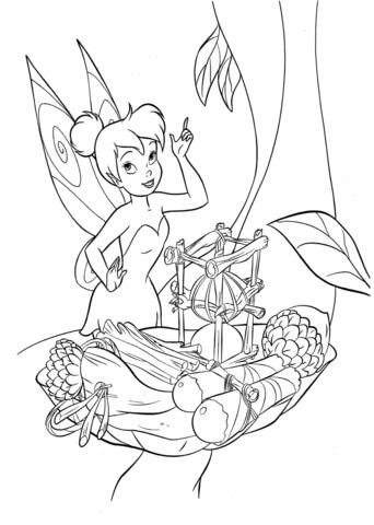Tinkerbell Is Trying To Cook Coloring page