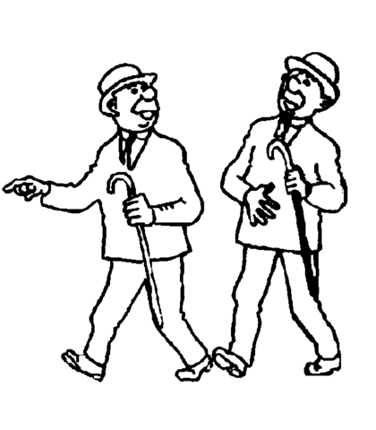Two Brothers  Coloring page