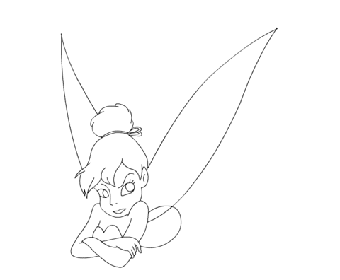 Upset Tinkerbell  Coloring page