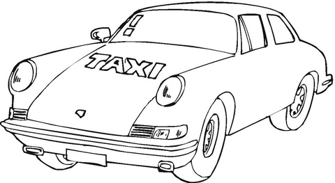 Taxi Coloring page