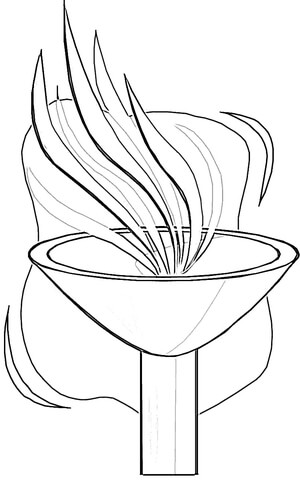 Olympic torch Vancouver 2010  Coloring page