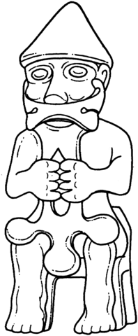 Viking Statuette  Coloring page