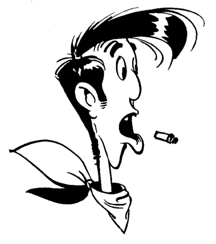 Lucky Luke is surprised Coloring page