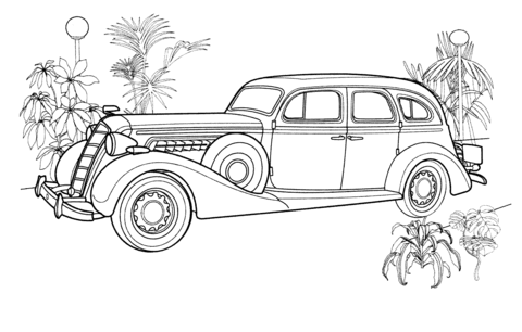 Vintage car Coloring page