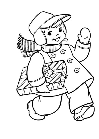 A Christmas Package  Coloring page