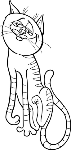 A Kitten is Going to Sleep Coloring page