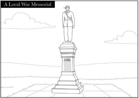 A Local War Memorial Coloring page