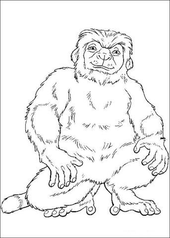 Male Monkey  Coloring page