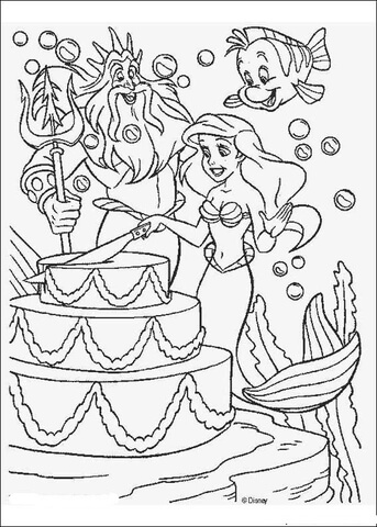 A Party For Ariel  Coloring page