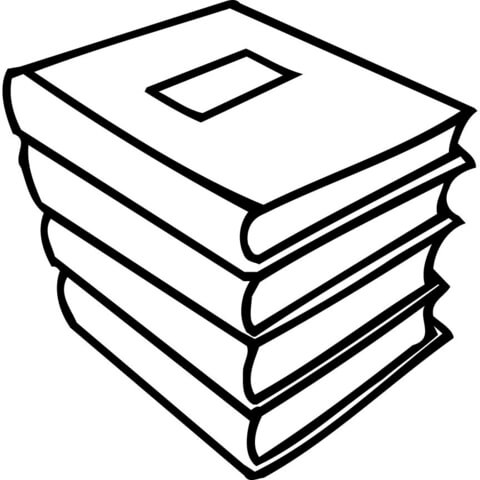 A pile of books Coloring page