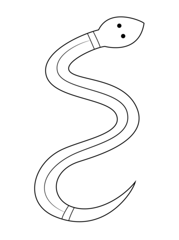 Aboriginal Painting of Snake Coloring page