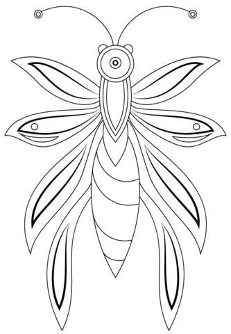 Abstract Butterfly Coloring page