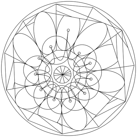 Abstract Mandala Coloring page