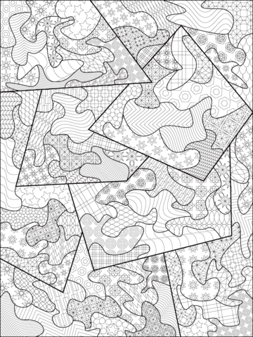 Abstract Zentangle Coloring page