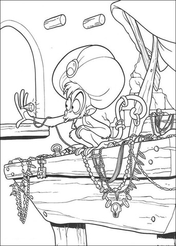 Monkey Abu  Coloring page