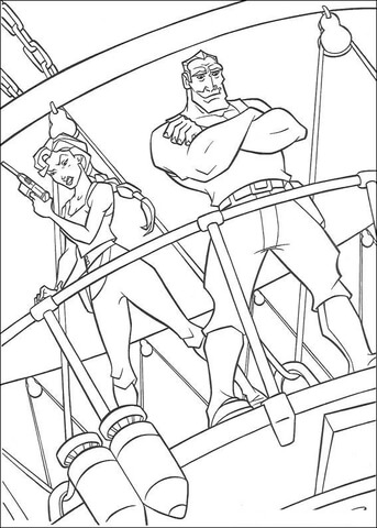 Rourke and Helga Coloring page
