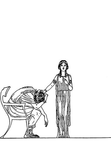 Admetus and Alcestis Coloring page