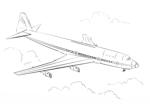 Airliner Coloring page