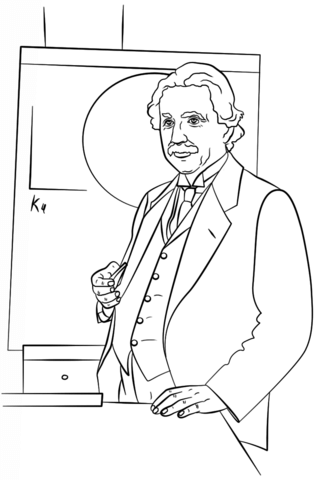 Albert Einstein Coloring page