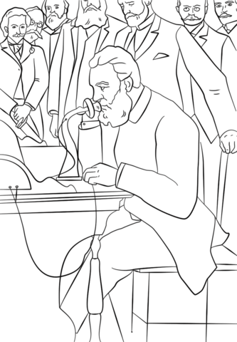 Alexander Graham Bell Coloring page