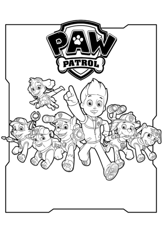 All Paw Patrol Characters Coloring page