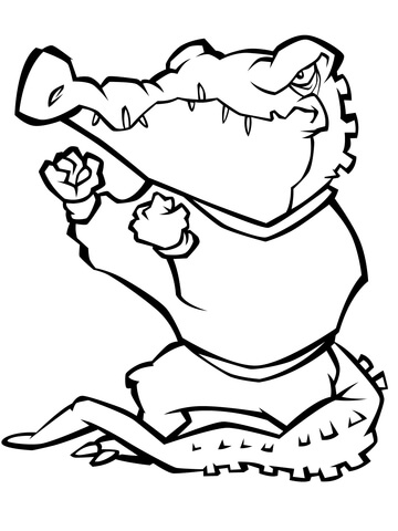 Alligator Mascot Coloring page