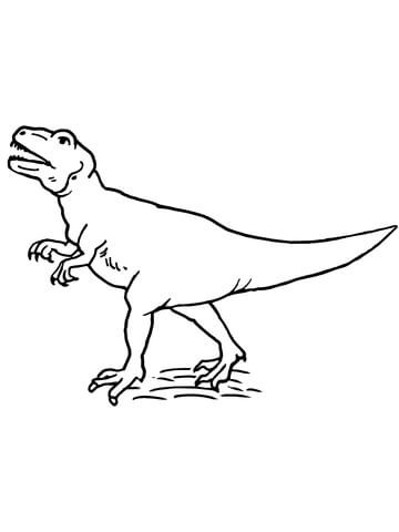 Allosaurus Theropod Dinosaur Coloring page
