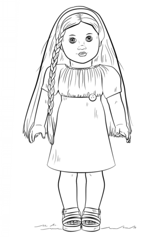 American Girl Doll Julie Coloring page