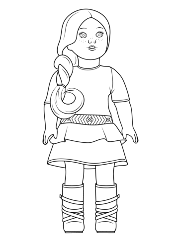 American Girl Saige Coloring page