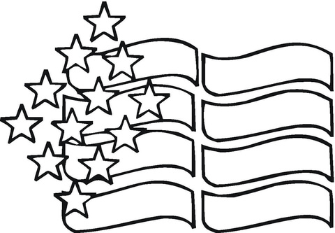 American Stars  Coloring page