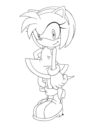 Amy Rose  Coloring page