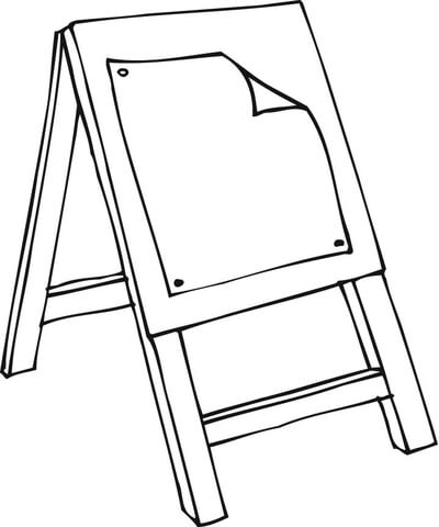 An Art Class Easel Coloring page